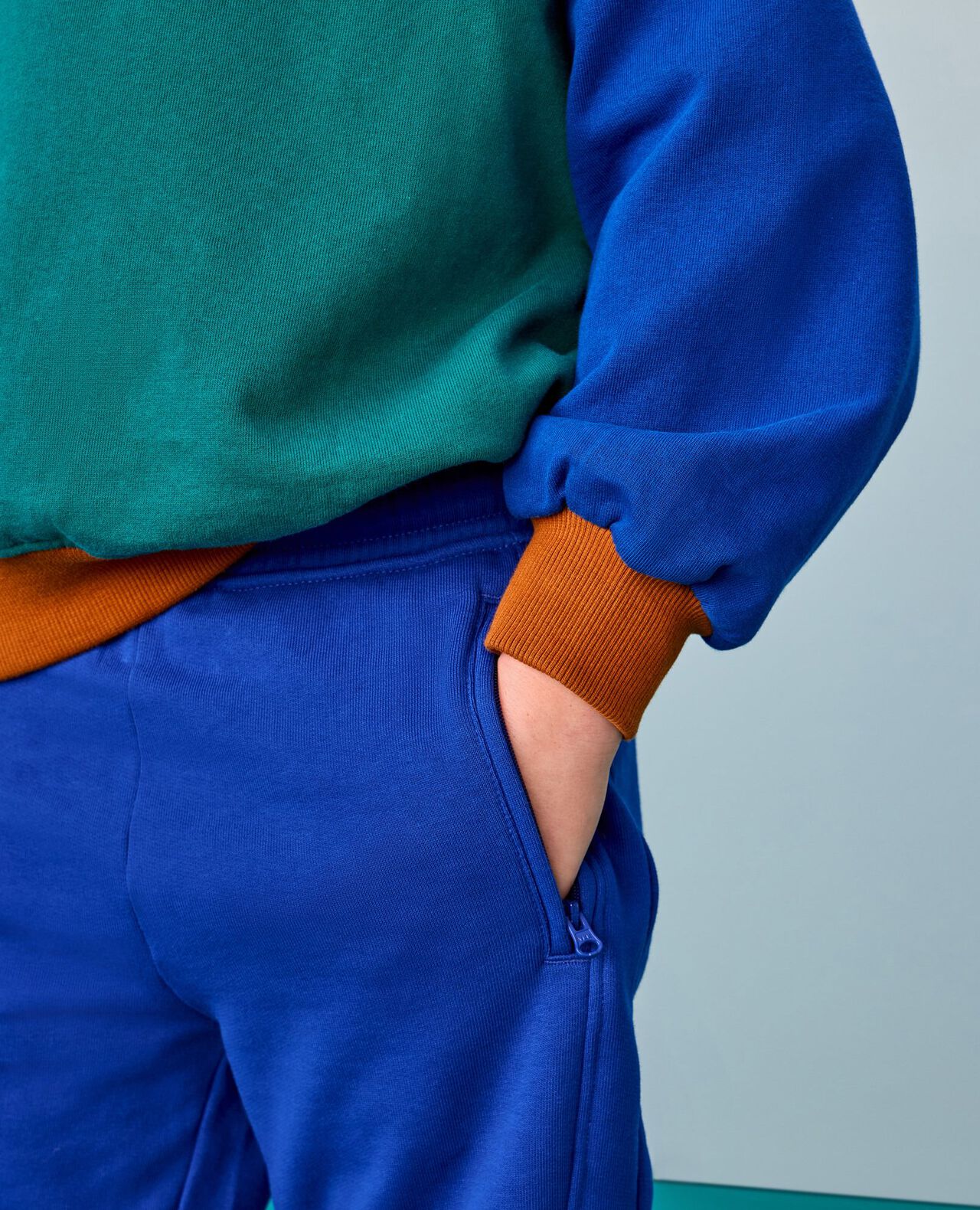 Slim Fit French Terry Double Knee Sweatpants - Image 5