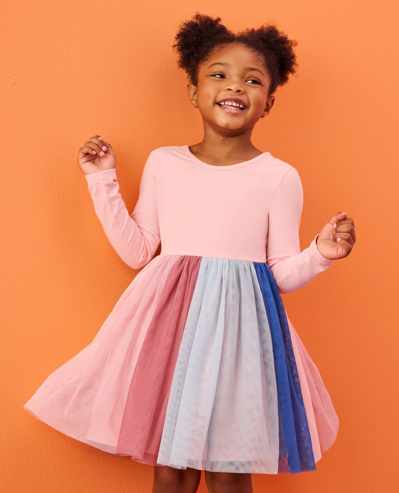 Long Sleeve Tulle Rainbow Dress - Image 4