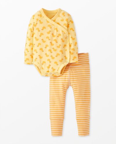 Baby Layette Wrap Top & Wiggle Pants in HannaSoft™