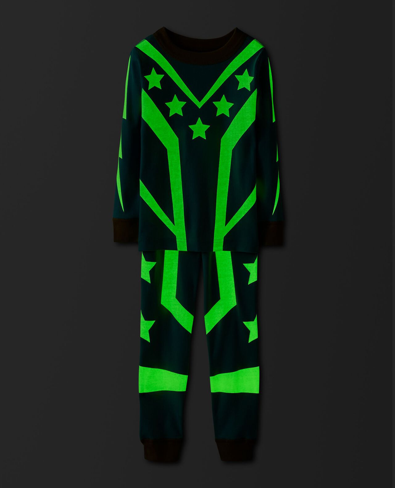 Kids Halloween Glow-in-the-Dark Long John Pajama Set - Image 2