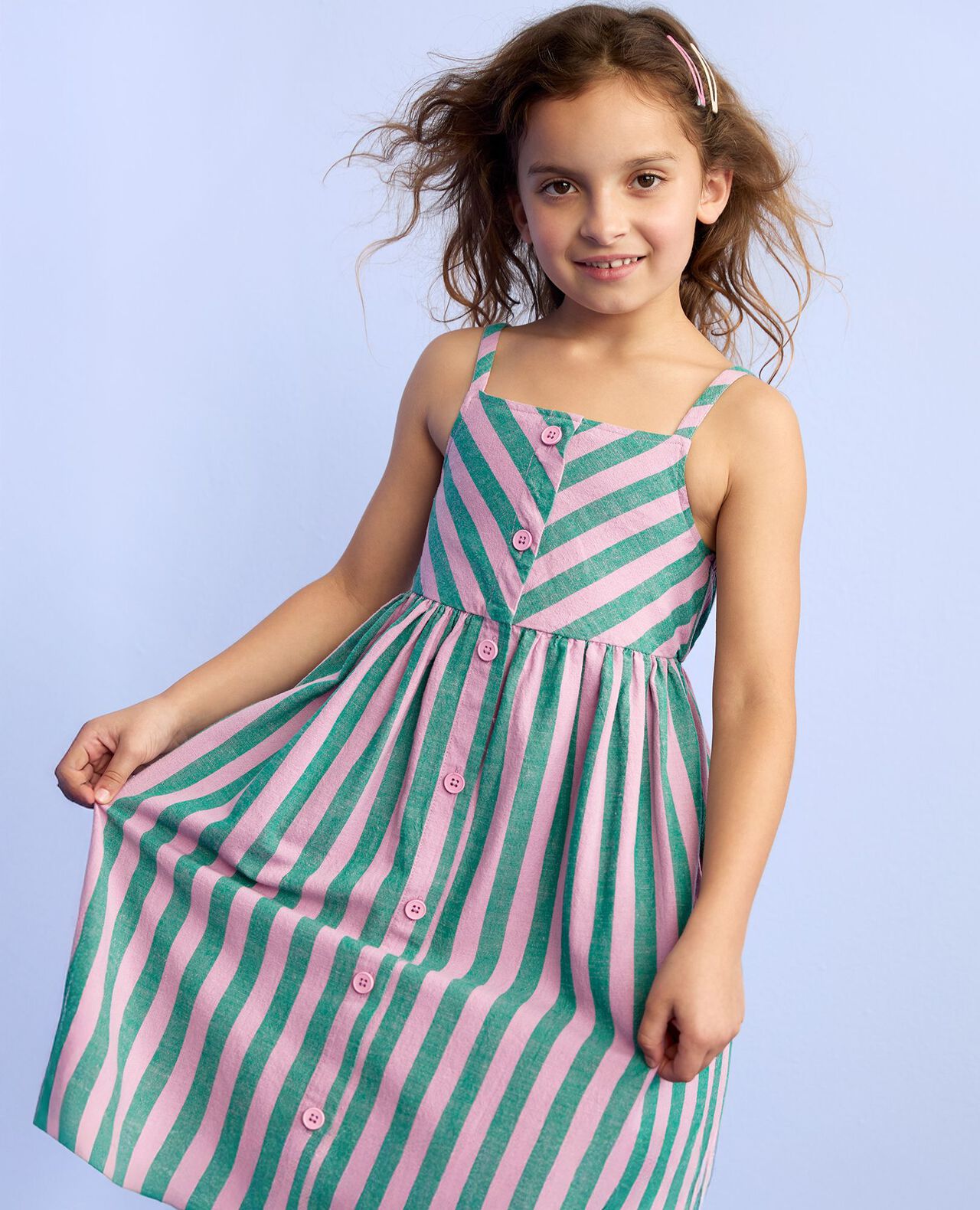 Sleeveless Linen Midi Dress with Pockets - Image 4