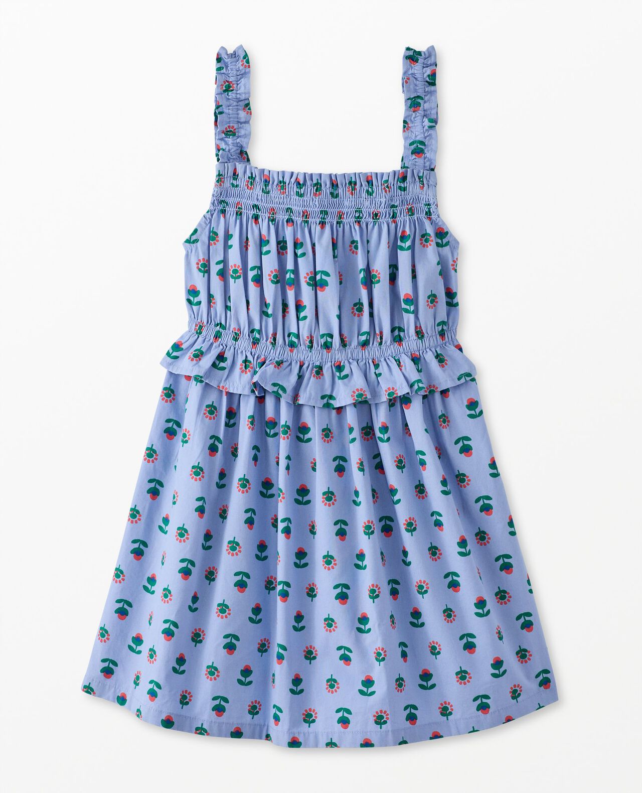 Sleeveless Poplin Smocked Dress