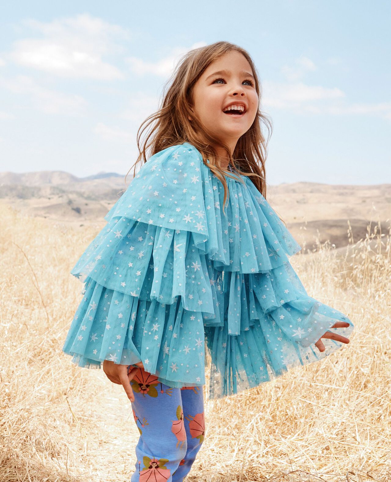 Shimmer Tulle Ruffle Capelet - Image 5