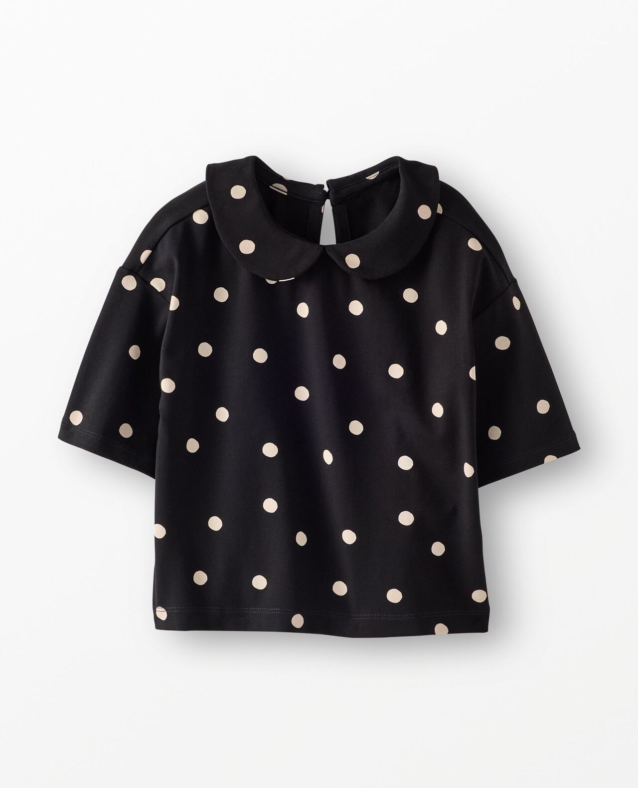 Elbow-Sleeve Collared T-Shirt
