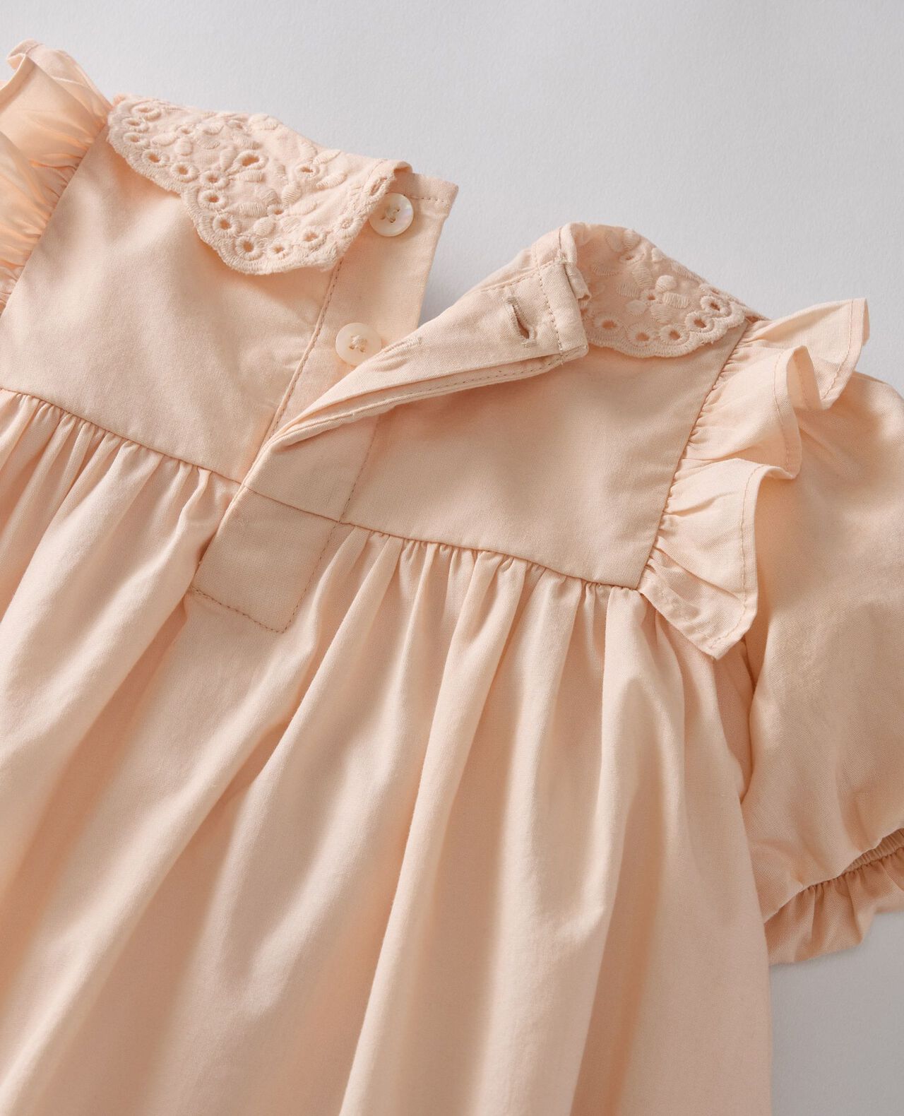 Baby Balloon Sleeve Poplin Dress & Bloomers Set - Image 3