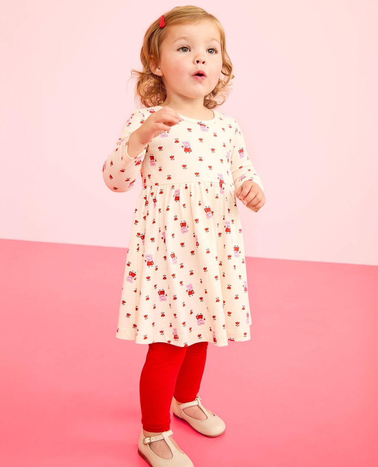 Peppa Pig Long Sleeve Dress & Leggings Set - Image 3