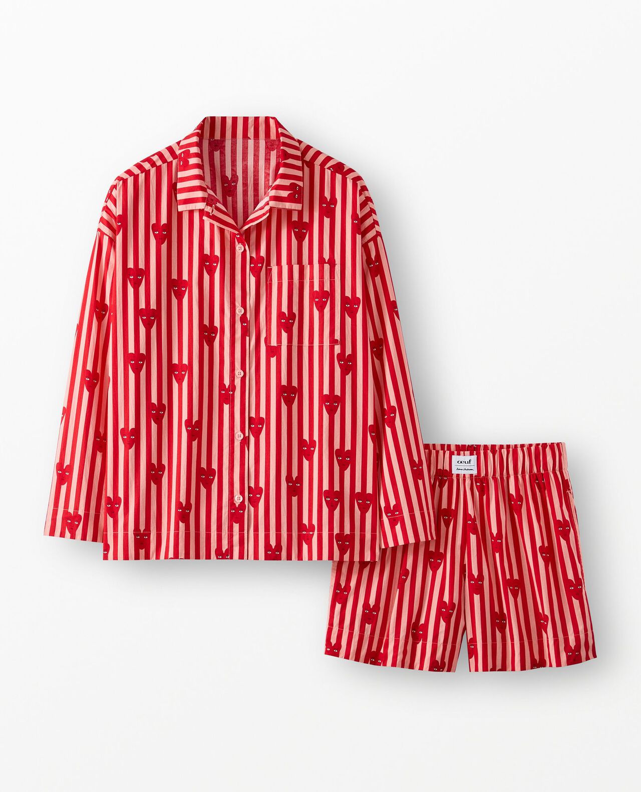 Women's Oeuf Long Sleeve Poplin Pajama Set - Image 2