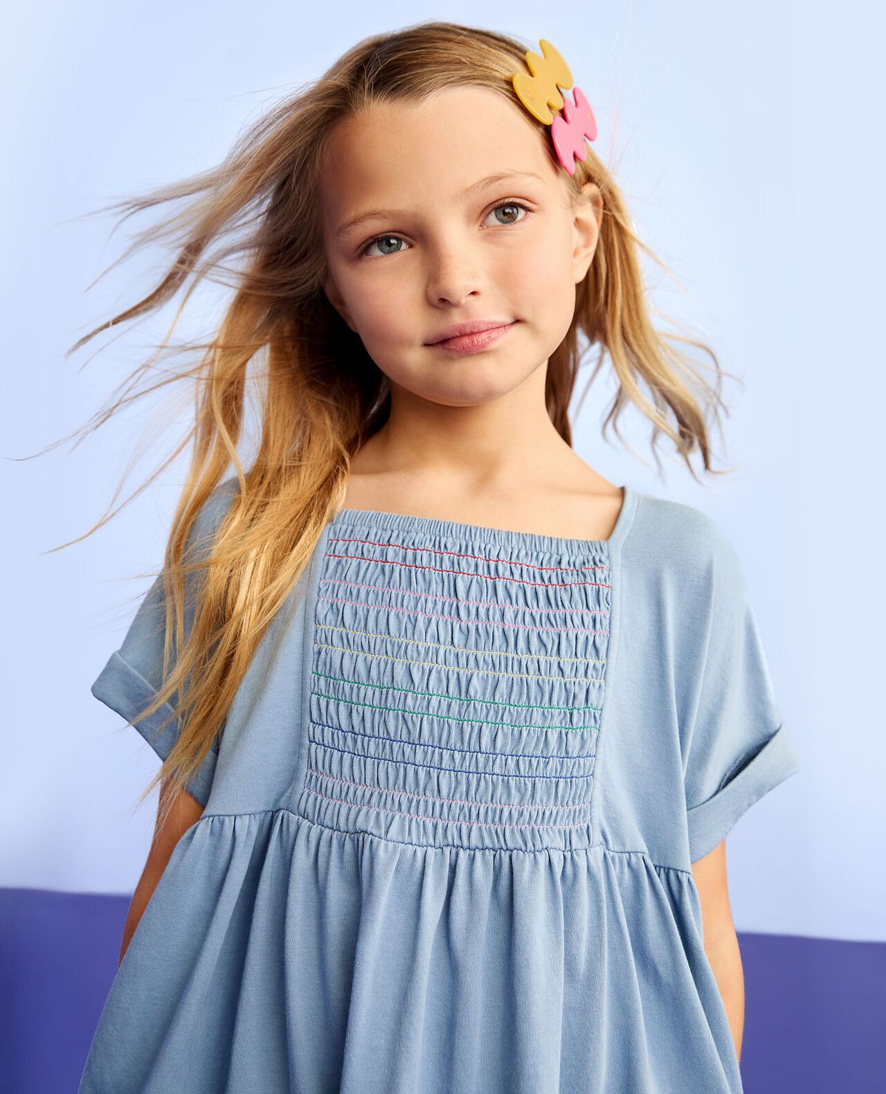 Dolman Sleeve Smocked Dress with Pockets - Image 4