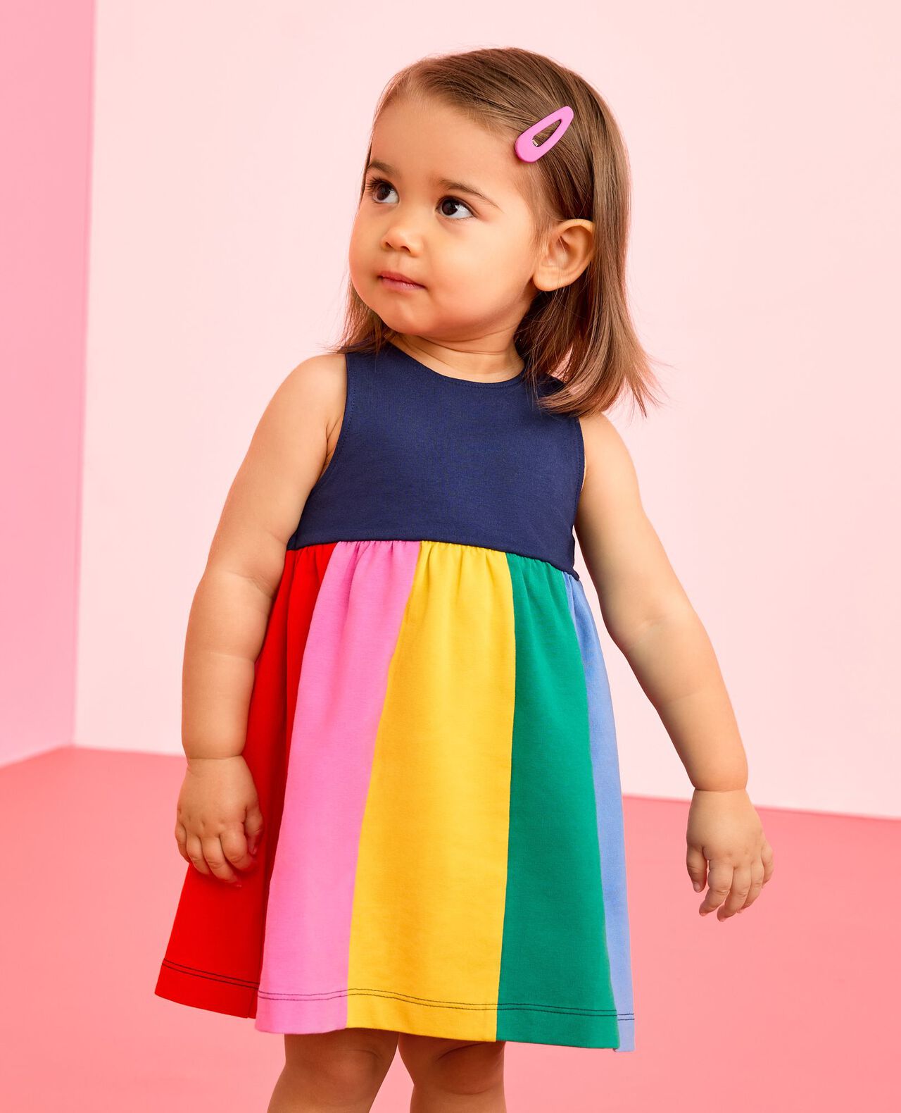 Baby Crossback Rainbow Skater Dress - Image 4