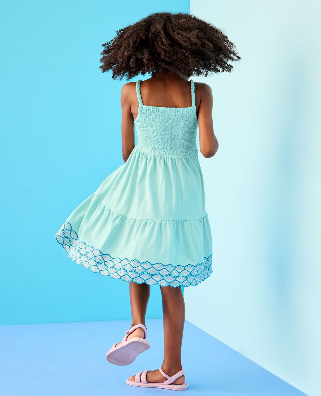 Sleeveless Smocked Tiered Dress - Image 4