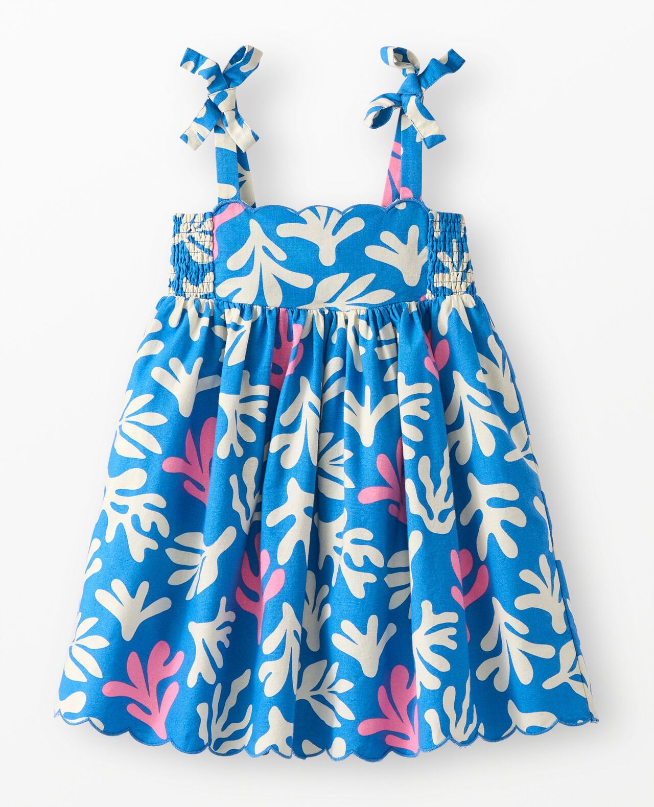 Sleeveless Linen Bow Strap Dress - Image 2