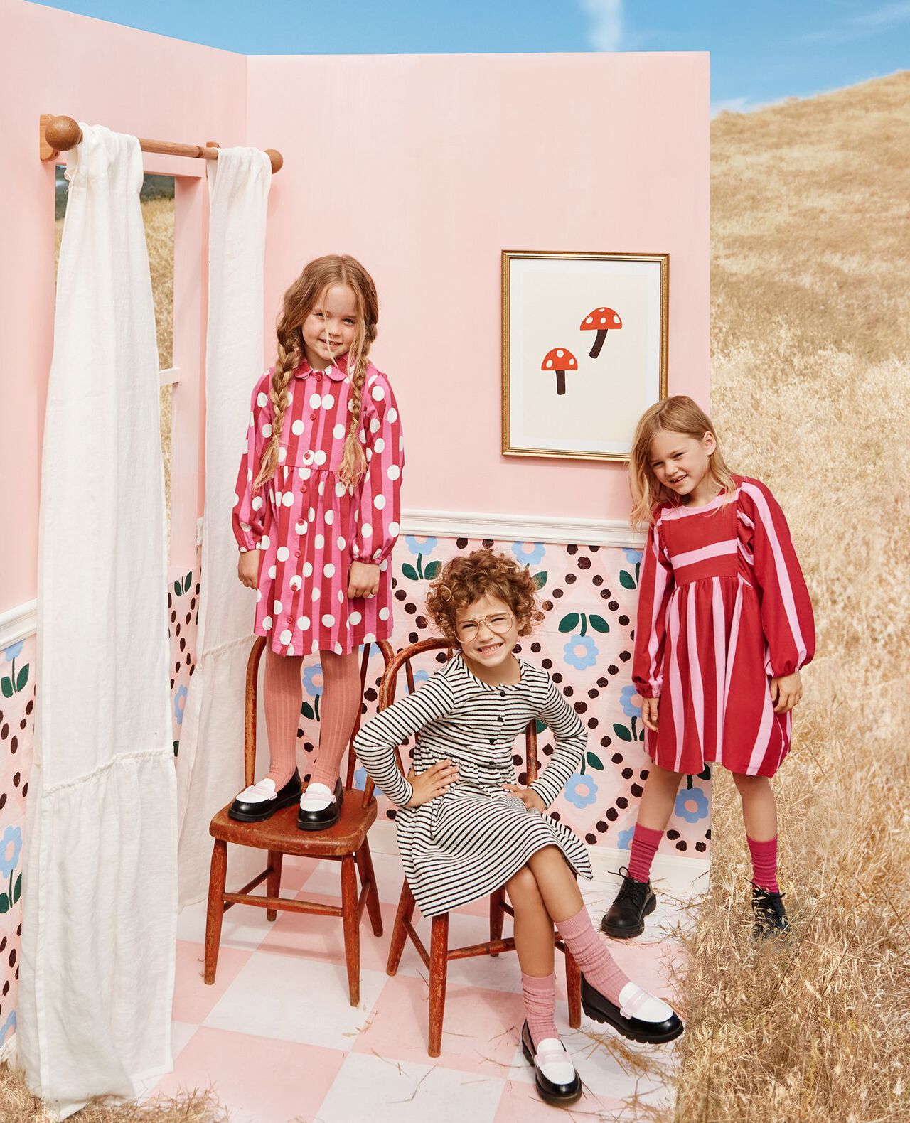 Long Sleeve Pointelle Henley Dress - Image 3