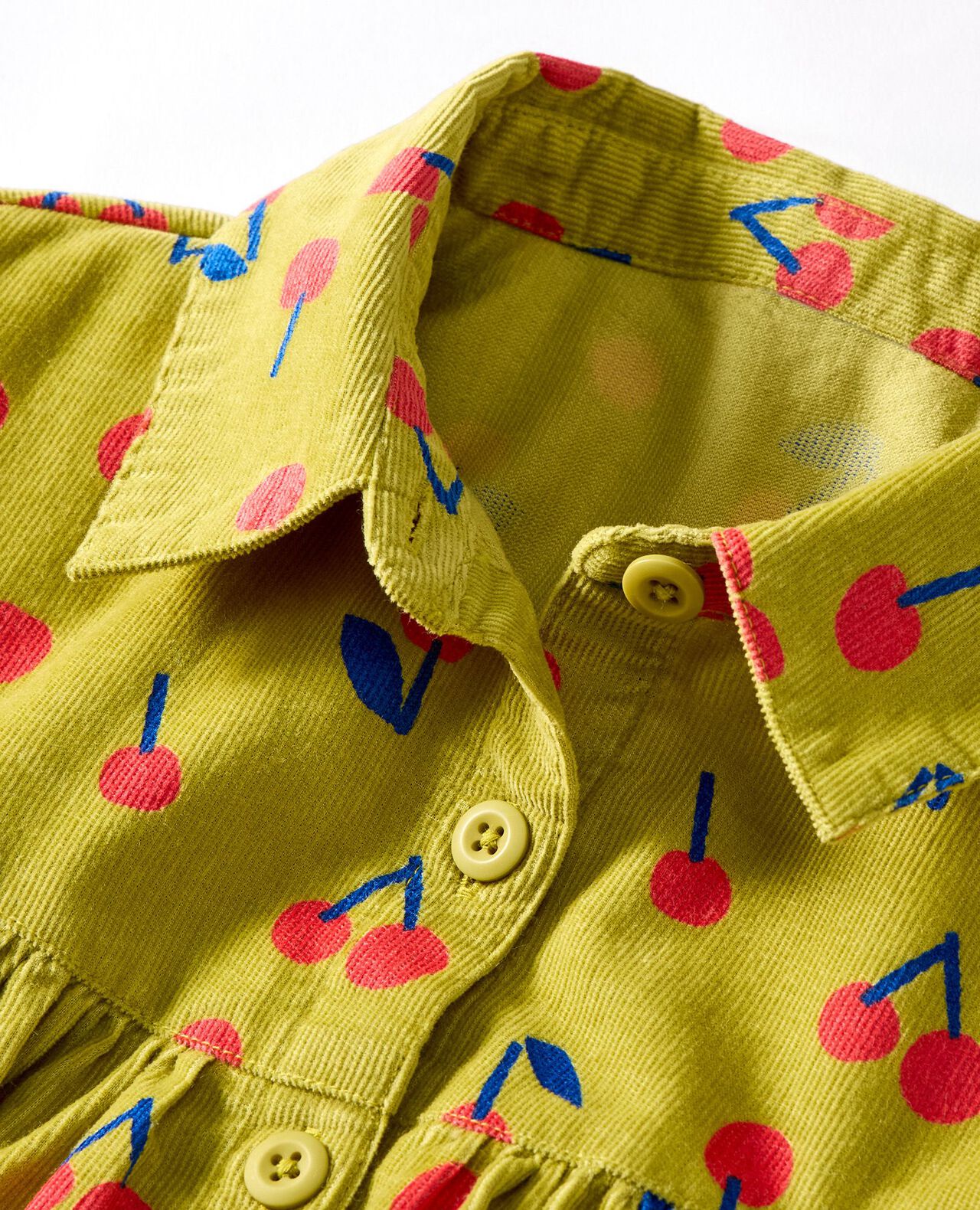 Corduroy Button-Front Dress with Pockets - Image 2