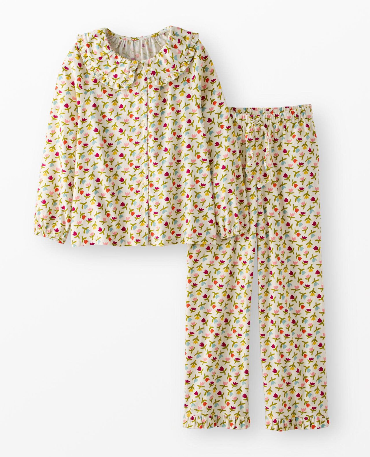 Women's Flannel Ruffle Pajama Set - Image 2