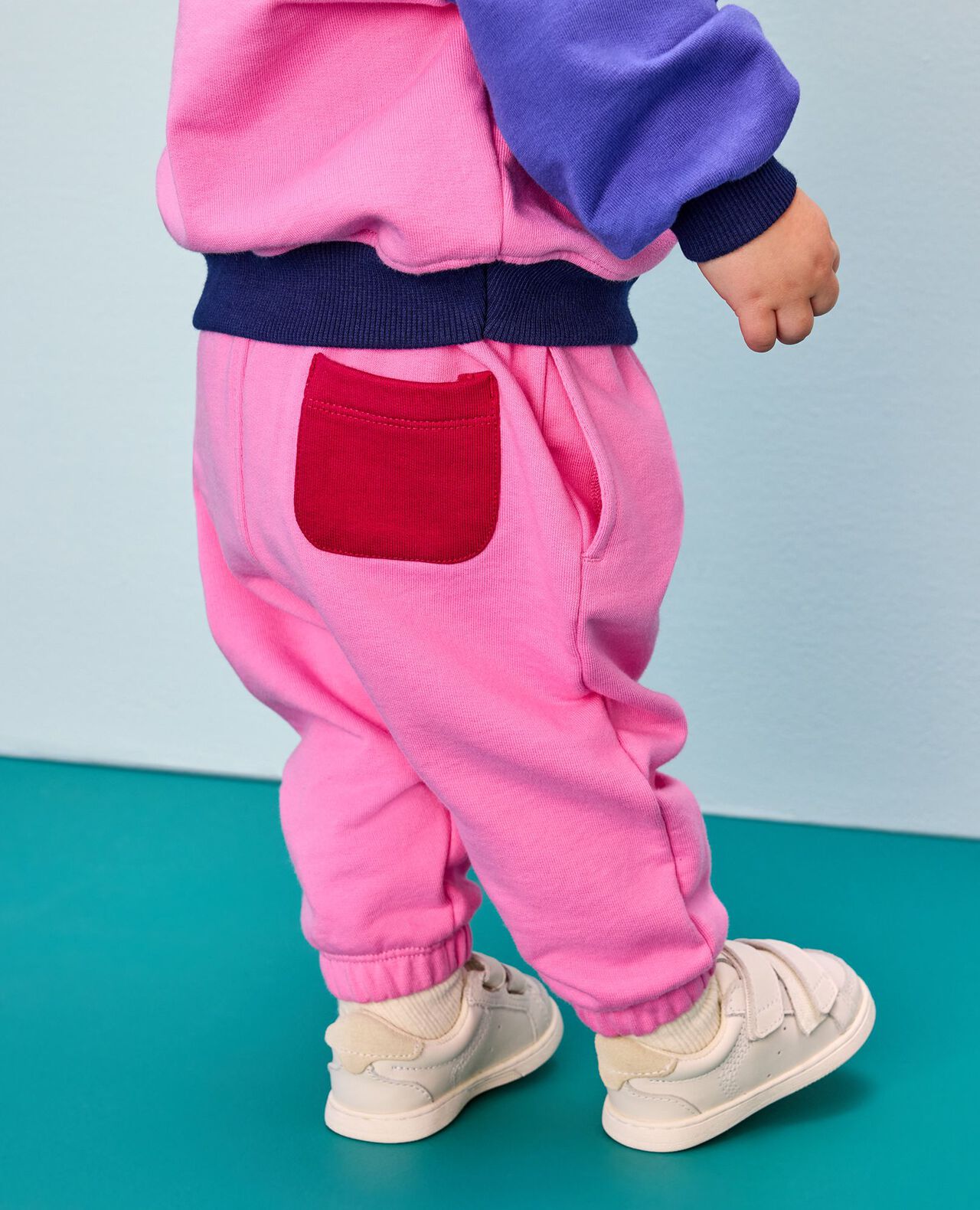 Baby French Terry Colorblock Sweatshirt & Sweatpants Set - Image 7