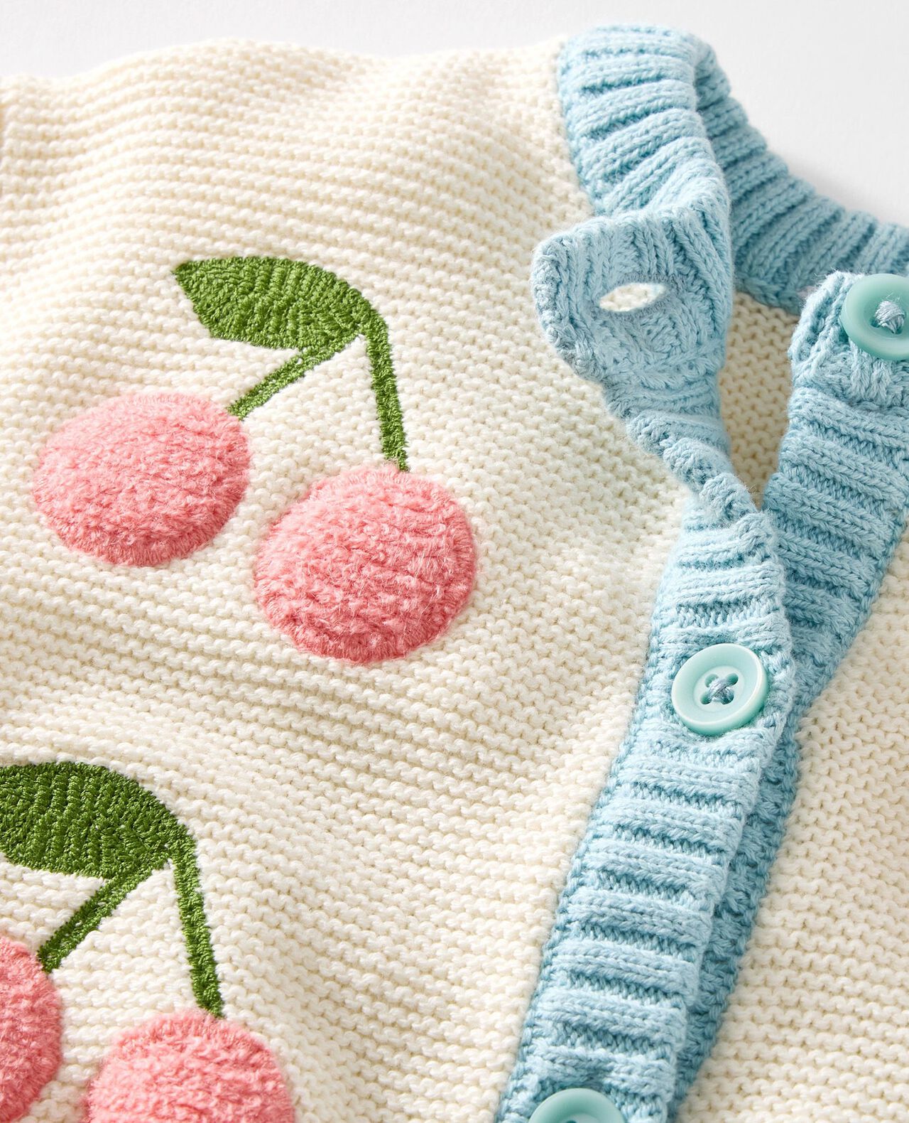Baby Cherry Cardigan & Hat Set - Image 3